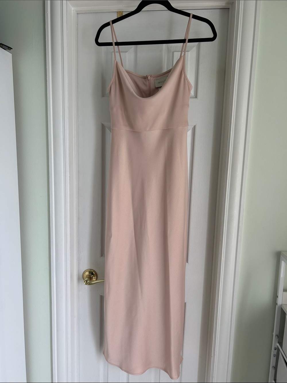 BHLDN Slip Midi Dress in Blush Pink